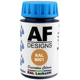 Alex Flittner Designs Lackstift RAL 8001 OCKERBRAUN seidenmatt 50ml Holz Metall Möbel Bad Retuschierlack Reparaturlack