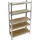 ECD Germany Lagerregal Metall 200x100x50 cm grau