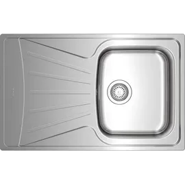Teka Starbright 45 E-xp 1c 1e Rev Spüle mit Abtropffläche, Einbau- und wendbar, Möbel 45 cm, Handventil, Edelstahl