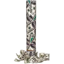 Konfetti-Kanone Dollar Geldregen 30 cm