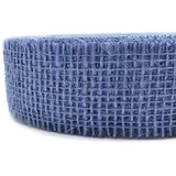 3 m x 40 mm Dekoband JUTE BLAU Kornblau (118) Juteband Geschenkband 4 cm Gitterband Schleifenband aus Naturjute nachhaltig Ostern Taufe Geburt Deko Geschenkverpackung