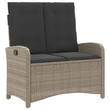 furnicato Gartenbank Verstellbar 110 x 60 x 85 cm Hellgrau