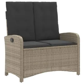 furnicato Gartenbank Verstellbar 110 x 60 x 85 cm Hellgrau
