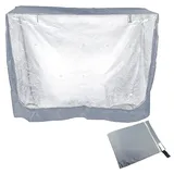 TopHomer Kaninchenstall Abdeckung Universell 122 cm Strapazierfähiges 210D-Oxford-Tuch Outdoor Kaninchenstall Abdeckung Winddicht Wasserdicht Thermokäfig Abdeckung Blau