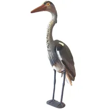 Multistore 2002 Deko Gartenfigur Reiher 72cm für den Teich - 72cm Fischreiher Teichfigur Gartenschreck