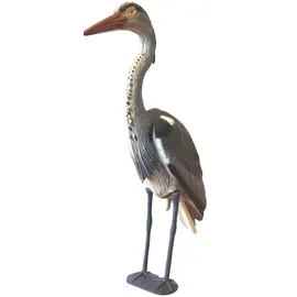 Multistore 2002 Deko Gartenfigur Reiher 72cm für den Teich - 72cm Fischreiher Teichfigur Gartenschreck