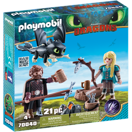 Playmobil Dragons Hicks und Astrid mit Babydrachen 70040