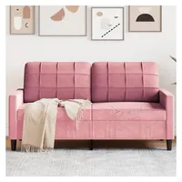 vidaXL Couch Polyester 2-Sitzer Rosa