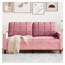 vidaXL Couch Polyester 2-Sitzer Rosa