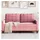 vidaXL Couch Polyester 2-Sitzer Rosa