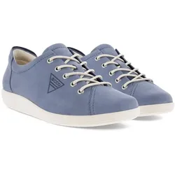 ECCO Sneaker Soft 2.0 Tie (leichte, flexible Sohle) blau Damen