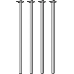 Element System Möbelfüße 4er-Set BURGUND Tischbeine Tischgestell Ø30 Aluminium