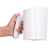 Natudeco Mehlsieb Hand-Mehlsieb 2 Verwendungsmodi Hand-elektrisches Becherform-Weiß-Pulversieb zum Kochen von Gebäck Backen Küchenutensilien Leicht zu reinigender ergonomischer Griff