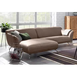 Ecksofa GUTMANN FACTORY "Venezuela", grau (taupe), B:280cm H:80cm T:170cm, Sofas