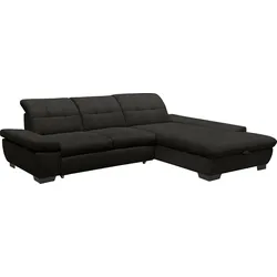 Ecksofa ALINA "Salima", schwarz (schwarz tbs 10), B:297cm H:90cm T:204cm, Sofas, Inklusive Rückenlehnenverstellung