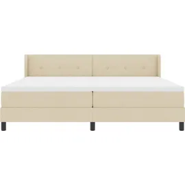 vidaXL Boxspringbett 200 x 200 cm Creme