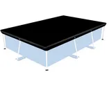 ineasicer Whirlpool-Abdeckung für den Außenbereich, UV-Schutz, mehrere Größen zur Auswahl, schwarz, 220 x 220 x cm
