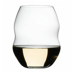 RIEDEL Glas Gläser-Set Swirl Weißwein 2er Set, Kristallglas weiß