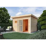 Karibu Skrollan 2 inkl. 9 kW Bio-Kombiofen + ext. Steuerung + Dachkranz