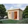 Karibu Skrollan 2 inkl. 9 kW Bio-Kombiofen + ext. Steuerung + Dachkranz