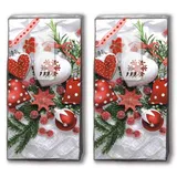 20 Taschentücher (2x 10) Taschentücher Weihnachtsdeko/Winter / Weihnachten