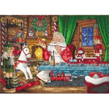 Letistitch Kreuzstich Stickpackung Wir bereiten uns auf Weihnachten vor Zählmuster