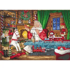 Letistitch Kreuzstich Stickpackung Wir bereiten uns auf Weihnachten vor Zählmuster