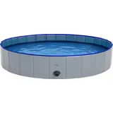 Aga Hundepool 160x30 cm - Blau/Grau