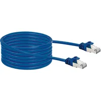 Schwaiger Netzwerkkabel CAT8 10m 2x RJ45 Stecker Blau