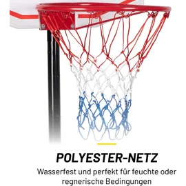 Dunlop Basketballkorb Mit Ständer - Einstellbare Höhe 165-205 cm - Basketball Korb 71x45 cm - Basketball Hoop Mit Basketballkorb Netz - Basketbal... - Schwarz