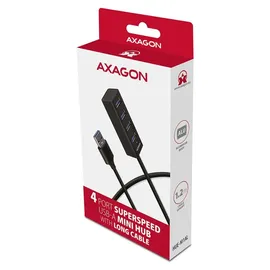 AXAGON HUE-M1AL USB-Hub 4 Port USB-A USB 3.2 Gen1 5 GBit/s Silber HUE-M1AL