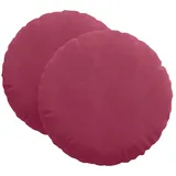 vidaXL Sitzkissen 2 Pcs Weinrot 80 x 29 cm Samt vidaXL