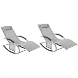SoBuy Swingliege in Hellgrau - 150 x 63 x 87 cm