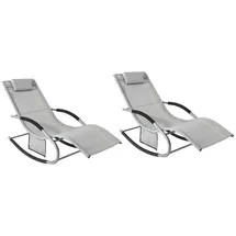 SoBuy Swingliege in Hellgrau - 150 x 63 x 87 cm