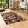 Snapstyle Designer Velour Teppich Mystic Karo Braun 140x200cm