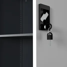 VCM Malivo Aktenschrank 80 x 180 x 40 cm schwarz
