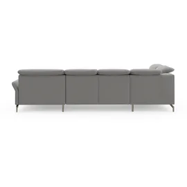 sit&more Wohnlandschaft SIT & MORE "Fashion U-Form", grau, B:338cm H:84cm T:207cm, Sofas, Wohnlandschaft, wahlweise mit Kopfteilverstellung, Vorziehsitz, motorisch, Nickelfüße