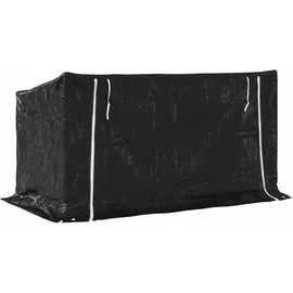 vidaXL Brennholzregal mit Regenschutz 200,5 x 100,5 x 110,5 cm Schwarz