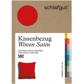 schlafgut Kissenbezug Schlafgut 80 x 80 cm Red Deep