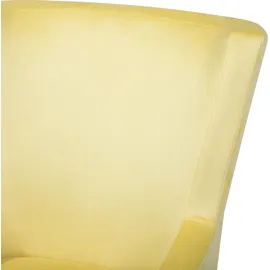 Beliani Ohrensessel ONEIDA Samtstoff 75 x 95 x 80 cm Gelb