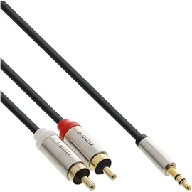 InLine Audio Kabel 3,5mm Klinken-Stecker - 2x Cinch-Stecker 1,0m (S-99241)