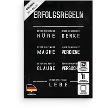 Hustling Sharks Hustling Sharks® Motivationsbilder als XXL Wandbild Erfolgsregeln - Hochformat (Leinwandbild, 30 x 40 cm), Bilder Büro, Erfolg Bild, Bilder Spruch, Wanddeko Büro, Bilder Motivation