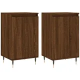 vidaXL Sideboards 2 Stk. Braun Eichen-Optik 40x35x70 cm Holzwerkstoff