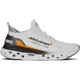 K-Swiss Kswiss Men's Impls Trnr X Mclaren,Wht/Blk/Papaya,42EU