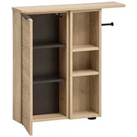 MÖBELPARTNER Badschrank Mads 159669 weiß-eiche 70,7 x 17,0 x