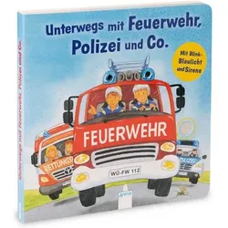 ARENA 3-401-71797-9 Schuld, Unterwegs mit Feuerwehr, Polizei und Co. Mit Blink-Blaulicht und Sirene