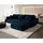 cornero Eckcouch Velours 3-Sitzer Dunkelblau