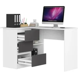 akord furniture factory AKORD B16 links Weiß mit Front Graphitgrau B124 x H77 x T85 cm