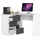 akord furniture factory AKORD B16 links Weiß mit Front Graphitgrau B124 x H77 x T85 cm