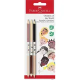Faber-Castell Children of the World Buntstifte 3 St. Beige/Braun/Pink/Schwarz